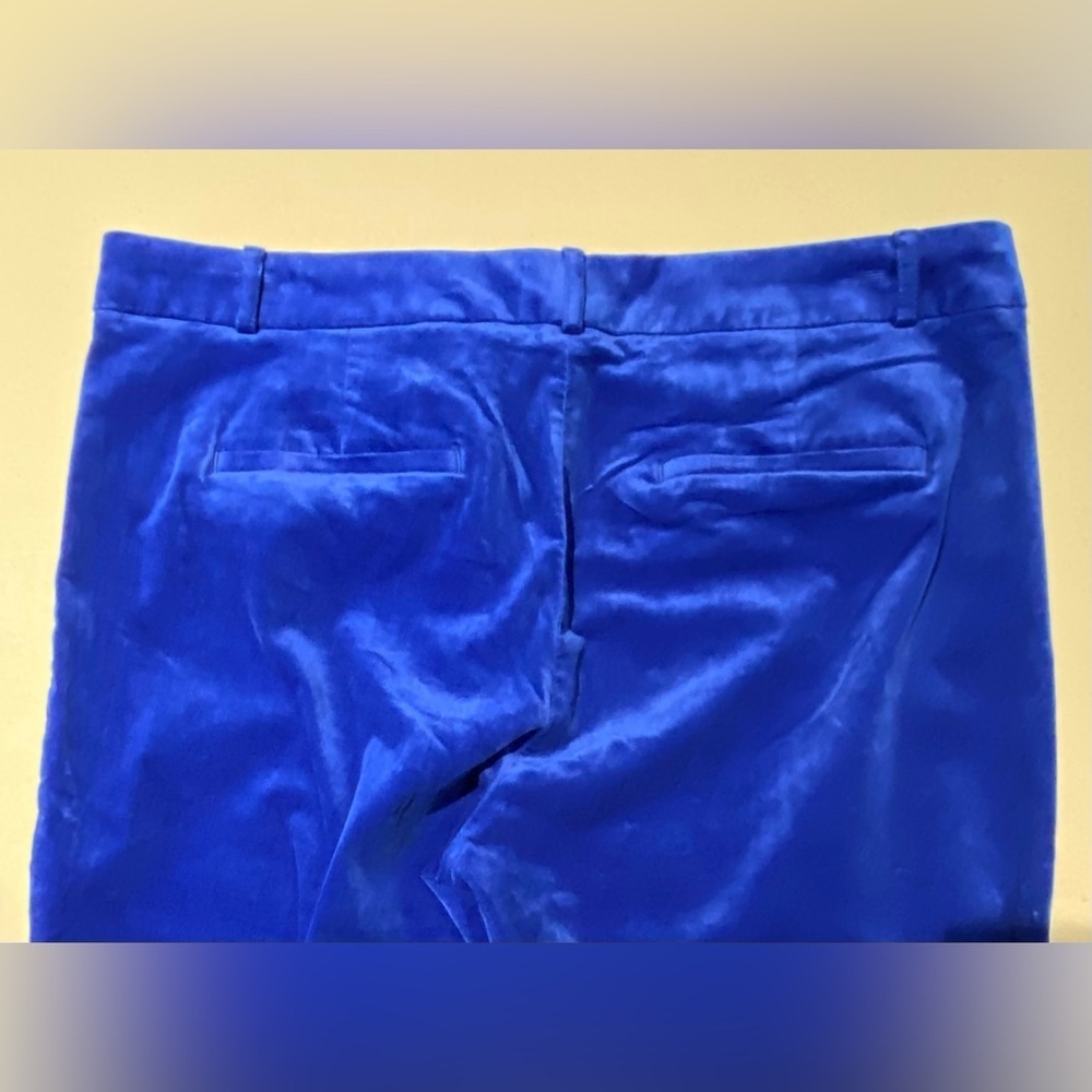 Banana Republic Sloan Fit Blue Velvet Pants, size 12L - Picture 7 of 9